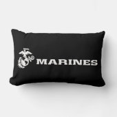 USMCロゴ – 白 ランバークッション (正面)