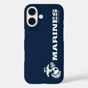 USMCロゴ – 白 iPhone 16ケース