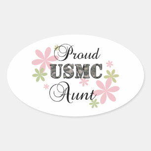 USMC叔母[fl迷彩柄] 楕円形シール