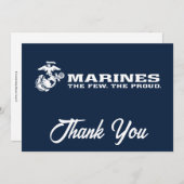 USMC少数のロゴ誇りを持った – 白 サンキューカード (正面/裏面)