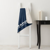 USMC少数のロゴ誇りを持った – 白 シェルパブランケット (インサイチュ)