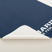 USMC少数のロゴ誇りを持った – 白 シェルパブランケット (3/4)