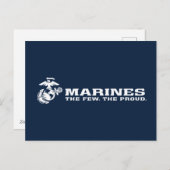 USMC少数のロゴ誇りを持った – 白 シーズンポストカード (正面/裏面)