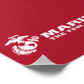 USMC少数のロゴ誇りを持った – 白 ポスター (角)