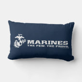 USMC少数のロゴ誇りを持った – 白 ランバークッション (裏面)