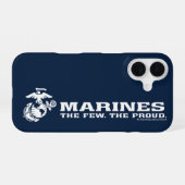 USMC少数のロゴ誇りを持った – 白 iPhone 16ケース (裏面横)