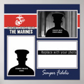 USMC少数の写真誇りを持ったコラージュ ポスター (正面)