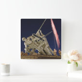 USMC戦没者記念碑 スクエア壁時計 (ホーム)