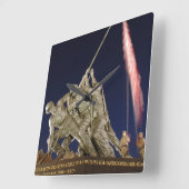 USMC戦没者記念碑 スクエア壁時計 (傾斜)