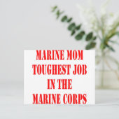 USMC母は海兵隊で最も過酷な仕事 ポストカード (スタンド正面)
