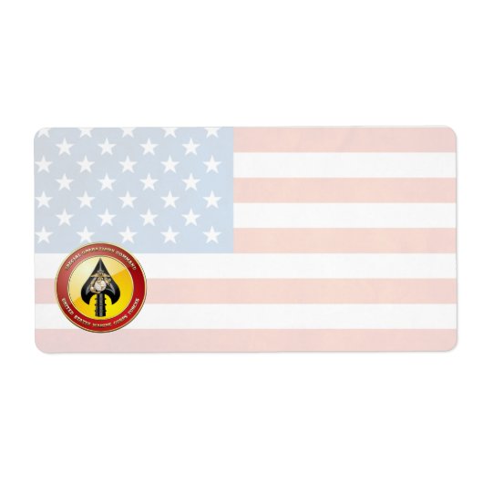 USMC特殊操作コマンド(MARSOC) [3D] ラベル (正面)