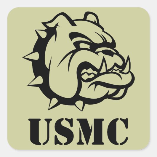 USMC犬 スクエアシール (正面)