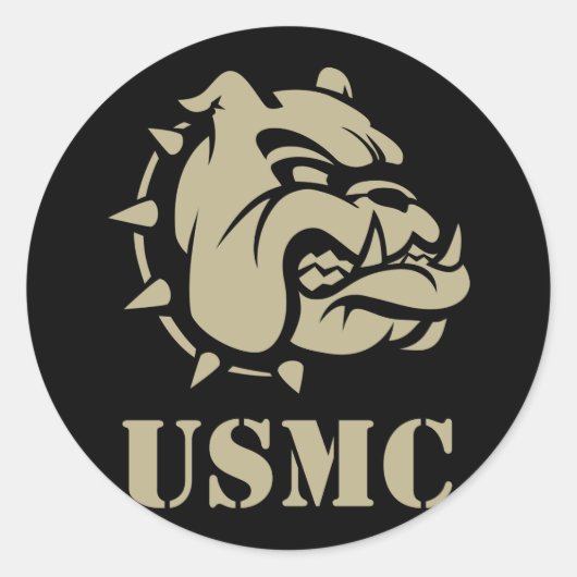 USMC犬 ラウンドシール (正面)