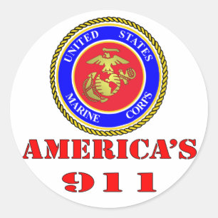 USMC統一された州海兵隊アメリカ911 ラウンドシール