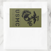 USMC設立1775 長方形シール (バッグ)