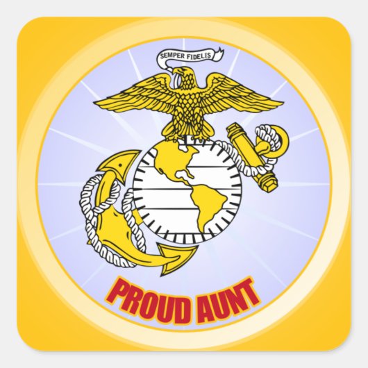 USMC誇りを持った叔母 スクエアシール (正面)
