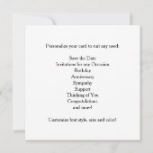 USMC退役軍人カスタマイズ可能カードウラ！ セーブザデート (裏面)