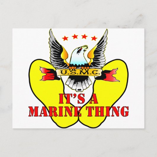 USMC黄色い足跡それが海洋のもの ポストカード (正面)