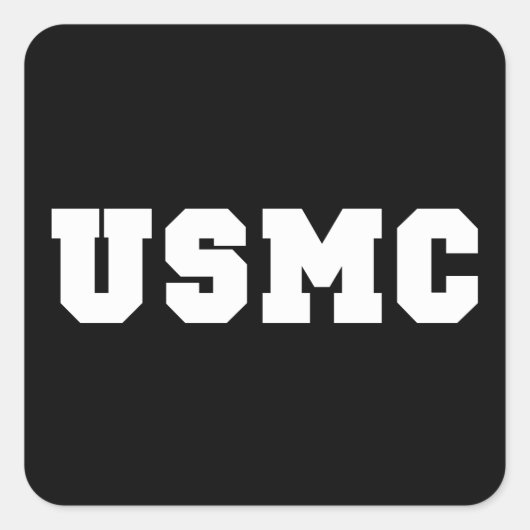 USMC [はっきりした文字] スクエアシール (正面)