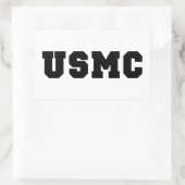 USMC [はっきりした文字] 長方形シール (バッグ)