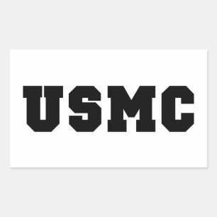 USMC [はっきりした文字] 長方形シール