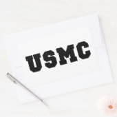 USMC [はっきりした文字] 長方形シール (封筒)