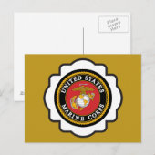 USMC エンブレム シール ポストカード (正面/裏面)