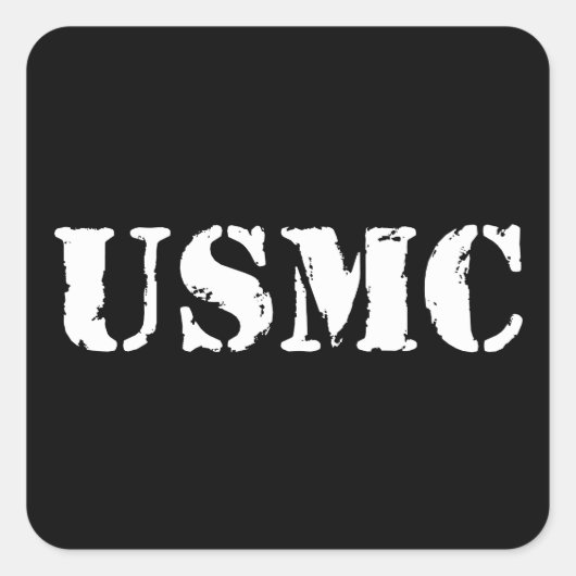 USMC [ステンシル文字] スクエアシール (正面)