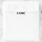 USMC [ステンシル文字] ラウンドシール (バッグ)