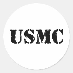 USMC [ステンシル文字] ラウンドシール