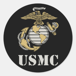 USMC [ステンシル] ラウンドシール