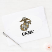 USMC [ステンシル] 楕円形シール (封筒)
