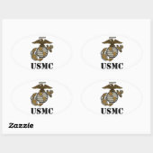 USMC [ステンシル] 楕円形シール (シート)