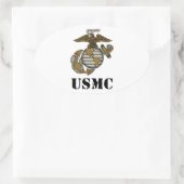 USMC [ステンシル] 楕円形シール (バッグ)
