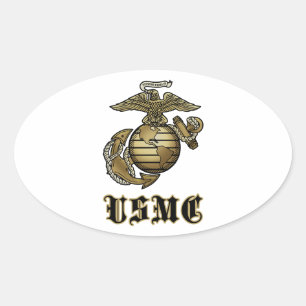 USMC 楕円形シール