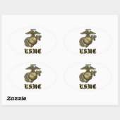 USMC 楕円形シール (シート)