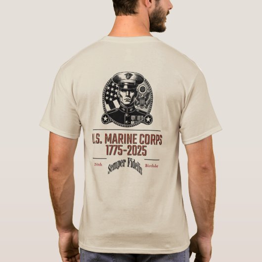 USMC 250th Birthday T-shirt Tシャツ (裏面)