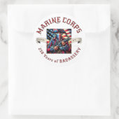 USMC Badassery Stickers ラウンドシール (バッグ)