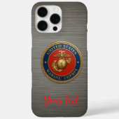 USMC EGAブラッシュドメタルスタイル Case-Mate iPhoneケース (裏面)
