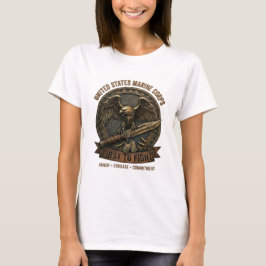 USMC First to Fight イーグル コンバットナイフ 女性用 Tシャツ
