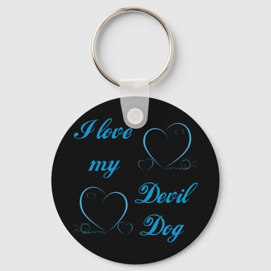 USMC I Love My Devil Dog キーホルダー (正面)