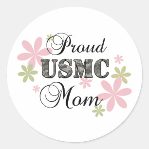USMC Mom [fl迷彩柄] ラウンドシール