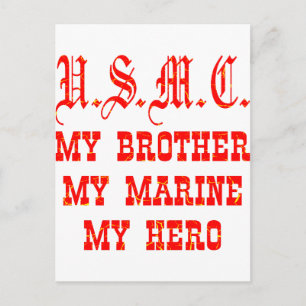 USMC My Brother My Marine My Hero ポストカード
