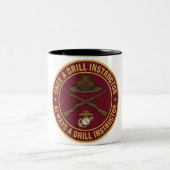 USMC Once a Drill Instructor Matte Black Ceramic C ツートーンマグカップ (中央)