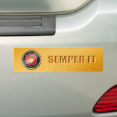 USMC Semper Fiのバンパーステッカー バンパーステッカー (車上)