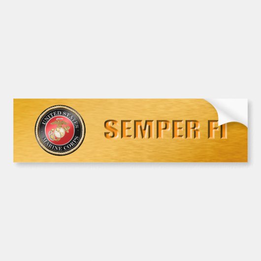 USMC Semper Fiのバンパーステッカー バンパーステッカー (正面)