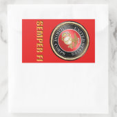 USMC Semper Fi 長方形シール (バッグ)