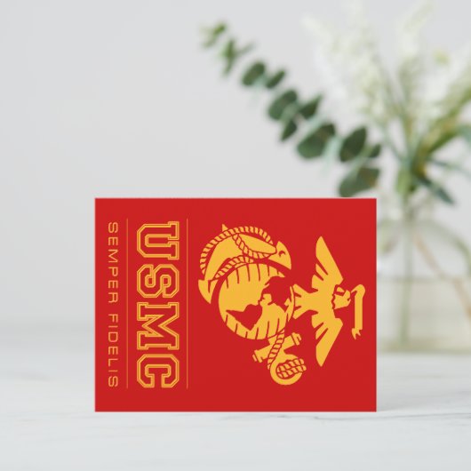 USMC Semper Fidelis [Semper Fi] ポストカード (スタンド正面)