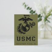 USMC Semper Fidelis [Semper Fi] ポストカード (スタンド正面)