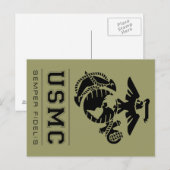 USMC Semper Fidelis [Semper Fi] ポストカード (正面/裏面)